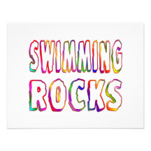 Schwimmen-Felsen Personalisierte Einladungskarte
