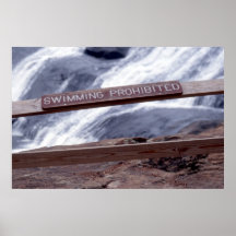 Schwimmen verboten poster