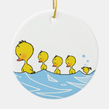 Schwimmenentenfamilie Weihnachtsornament