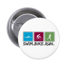 Schwimmenfahrrad laufen gelassen (Triathlon) Buttons