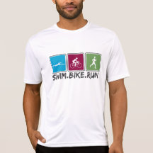 Schwimmenfahrrad laufen gelassen (Triathlon) Hemd