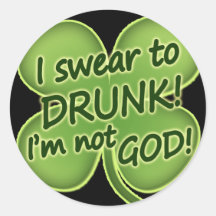 Schwören Sie zu betrunkenem ich sind nicht Gott Sticker