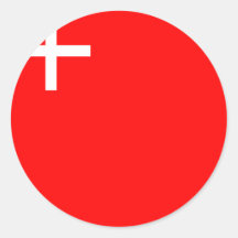 Schwyz, die Schweiz-Flagge Runder Sticker