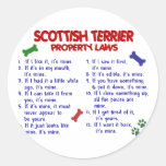 SCOTTISH-TERRIER-Eigentums-Gesetze 2 Sticker