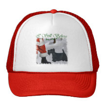 Scottish-Terrier-Weihnachtsgeschenke Baseballkappe
