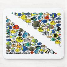 Scubadorable Taucher kennzeichnen unten Mousepad