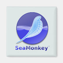 SeaMonkey Text-Logo Kühlschrankmagnete
