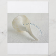 Seashell, kann ich Sie jetzt hören Flyerdesign