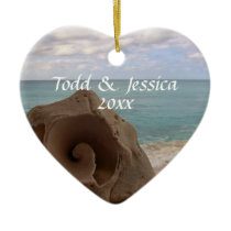 Seashell-Strand-Thema-Hochzeits-1. Weihnachten ornaments