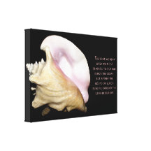 Seashell-Ton eingewickelte Leinwand Leinwanddruck