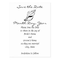 Seashell/Tritonshorn Save the Date postkarten