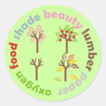 Sechs Gründe zur Pflanze ein Baum Runder Sticker
