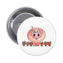 Sechs kleine Schweine Anstecknadelbutton