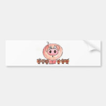 Sechs kleine Schweine Autosticker