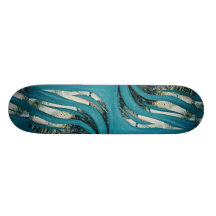 Seegräser, gemischte Medien, Collage auf Papier Personalisiertes Skatedeck