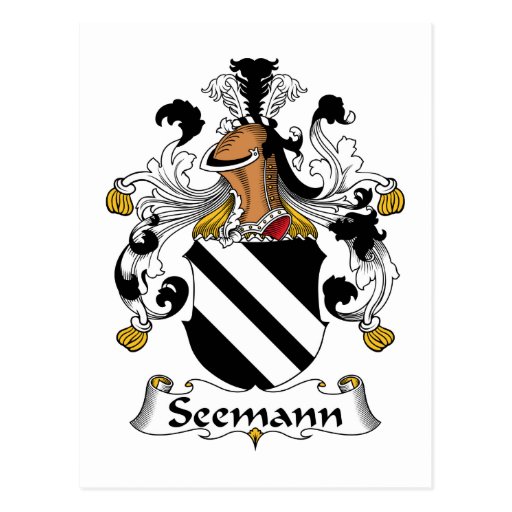 Seemann Familienwappen Postkarte