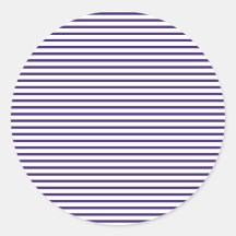 Seemann-Streifen - Marine-Blau und Weiß Runde Sticker