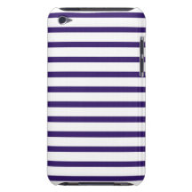 Seemann-Streifen - Marine-Blau und Weiß iPod Case-Mate Case