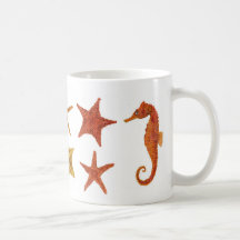 Seepferde u. Starfish-Becher Kaffee Haferl