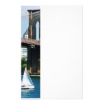 Segelboot durch die Brooklyn-Brücke Bedrucktes Büropapier