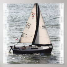 Segelboot-Rennen-Plakat
