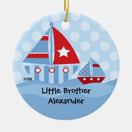 Segelboote groß u. kleiner Bruder-Weihnachtsverzie Ornamente