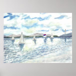 Segelbootplakat