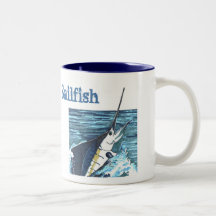 Segelfisch springt Sportfish Tasse
