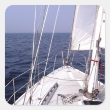 Segeln Quadrataufkleber