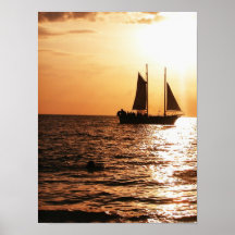SEGELN-SONNENUNTERGANG MONTEGO BAY JAMAIKA PHOTOGR POSTERDRUCKE