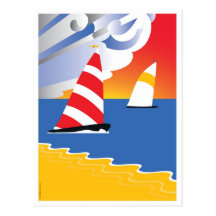 Segeln vor dem Wind Postkarte