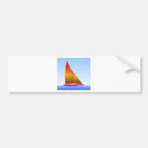Segelschiff violetter Rumpf Auto Aufkleber