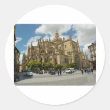 Segovia-Kathedrale Spanien Runde Aufkleber