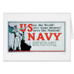 Sehen Sie die Welt, US-Marine (US02162) Grußkarten