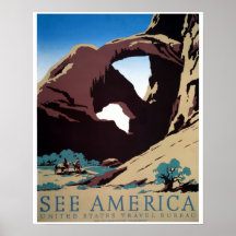 Sehen Sie Vintages WPA Reiseplakat Amerikas