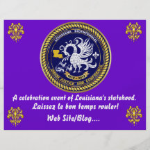 Sehen zweihundertjähriges Karneval-Party Louisiana Flyer