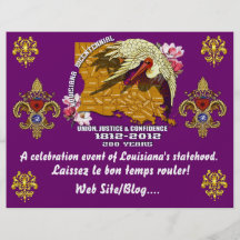 Sehen zweihundertjähriges Karneval-Party Louisiana Vollfarbige Flyer