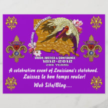 Sehen zweihundertjähriges Karneval-Party Louisiana Flyerdruck