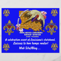 Sehen zweihundertjähriges Karneval-Party Louisiana Flyer