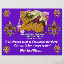 Sehen zweihundertjähriges Karneval-Party Louisiana Flyerdruck