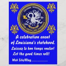Sehen zweihundertjähriges Karneval-Party Louisiana Flyer