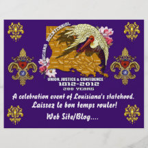 Sehen zweihundertjähriges Karneval-Party Louisiana Individuelle Flyer