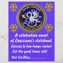 Sehen zweihundertjähriges Karneval-Party Louisiana Flyerdruck