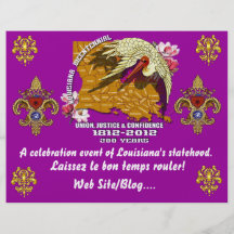 Sehen zweihundertjähriges Karneval-Party Louisiana Flyer