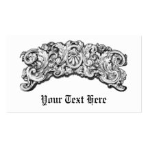 Sehr elegantes Scrollwork Visitenkartenvorlagen