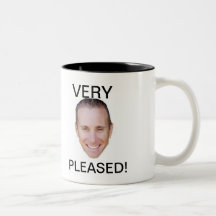 SEHR ERFREUT! Gedenkbecher Tasse