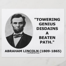 Sehr hohes Genie Abraham Lincolns verachtet geschl Individuelle Flyer