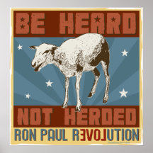 "Seien, nicht in Herden gelebtes" Ron Paul-Plakat 