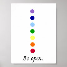 Seien Sie - Chakra Plakat offen