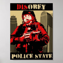seien Sie den Polizei-Staat ungehorsam Plakate